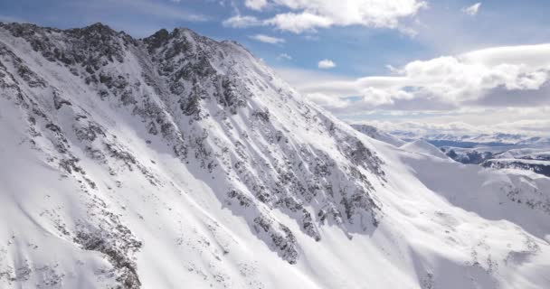 Aerial Shot Mountains Mayflower Gulch Winter — Vídeo de stock