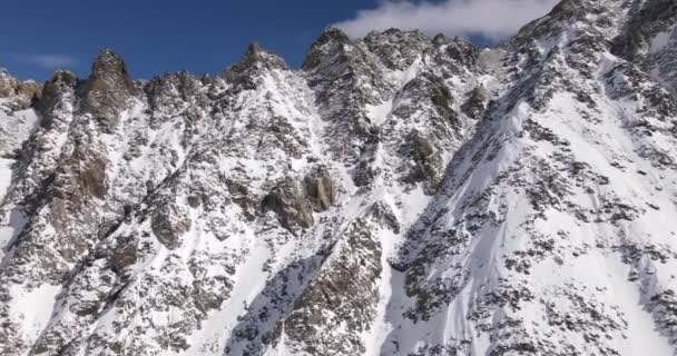 Aerial Shot Mountains Mayflower Gulch Winter — стокове відео