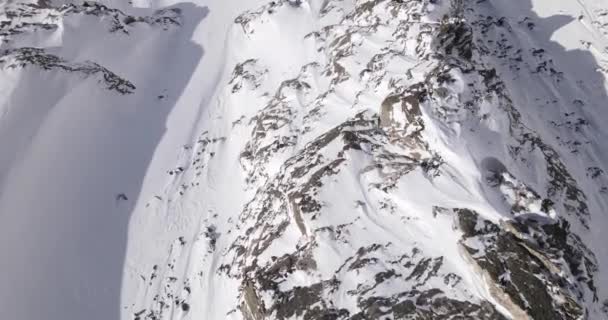 Luchtfoto Van Bergen Van Mayflower Gulch Winter — Stockvideo