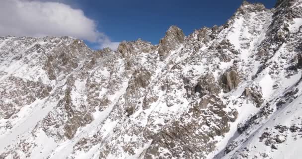 Aerial Shot Mountains Mayflower Gulch Winter — стокове відео