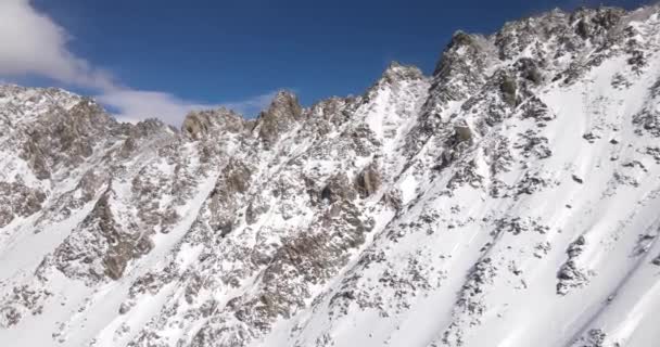 Aerial Shot Mountains Mayflower Gulch Winter — стокове відео