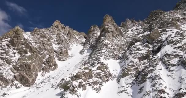 Aerial Shot Mountains Mayflower Gulch Winter — Stockvideo