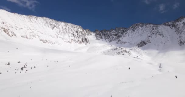 Aerial Shot Mountains Mayflower Gulch Winter — Video Stock