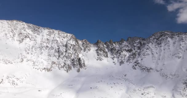 Aerial Shot Mountains Mayflower Gulch Winter — стокове відео