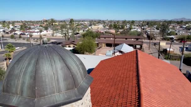 Spanish Style Church Architecture Casa Grande Arizona — Vídeo de stock