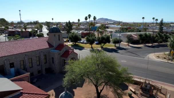 Architettura Stile Spagnolo Casa Grande Arizona — Video Stock