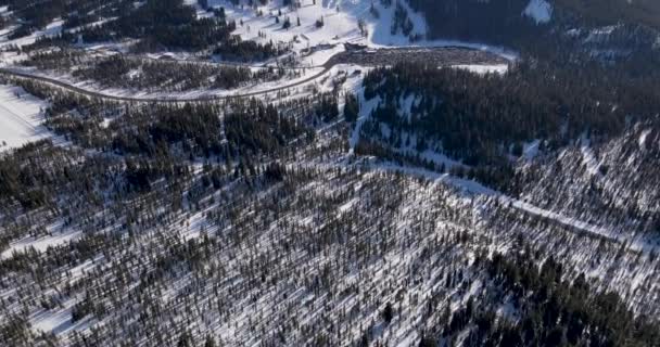 Panning Aerial Shot Mount Bachelor — Stock video