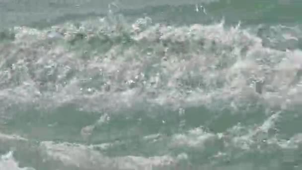 Close Lachine Rapids Water Flow Rapidly Fast Debit Shot Slow — Stok video