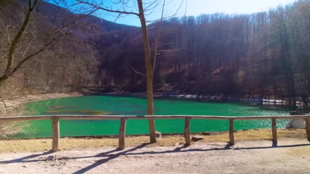 Przejście Nad Jeziorem Parku Narodowym Szalajka Vlgy Heves Węgry — Wideo stockowe