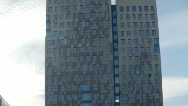 Exterior Detail Tallest Timber Building Built Seestadt Aspern Vienna Austria — Stok video