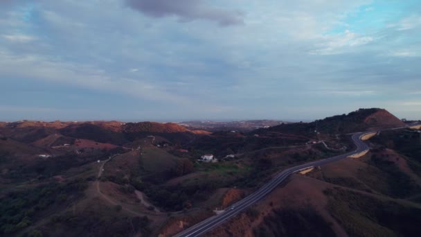 Road Hills Malaga Spain — Vídeos de Stock
