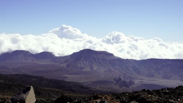 Timeliness Teide Canary National Park Clouds Top — Vídeos de Stock