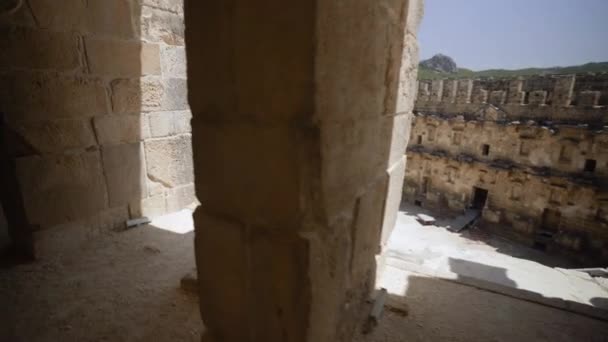 Expedition Aspendos Amphitheatre Antalya Turkey Reveal — Stock Video