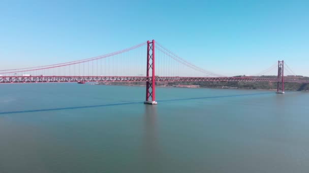 Jembatan Lisbon Ponte Abril — Stok Video