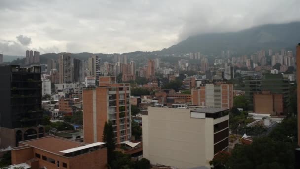 View Poblado Medellin Antioquia Cloudy Day — стокове відео