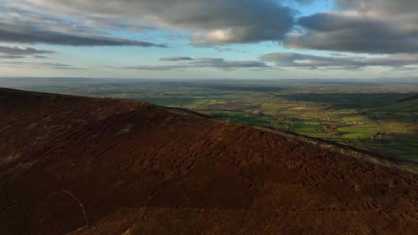 Mount Leinster Carlow Irland März 2022 Drohne Schiebt Sich Nordöstlich — Stockvideo