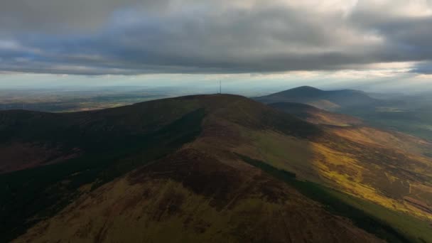 Mount Leinster Carlow Ireland March 2022 Drone Slowly Orbits Summit — Video