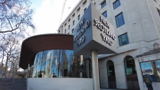 New Scotland Yard Sign London — Vídeo de Stock