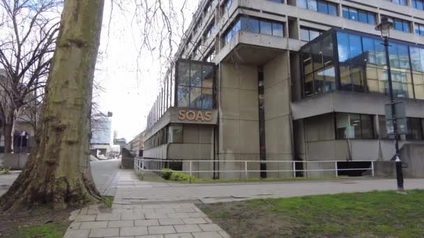 Соас Офисное Здание Площади Гордон Лондоне Школа Восточных Африканских Исследований — стоковое видео