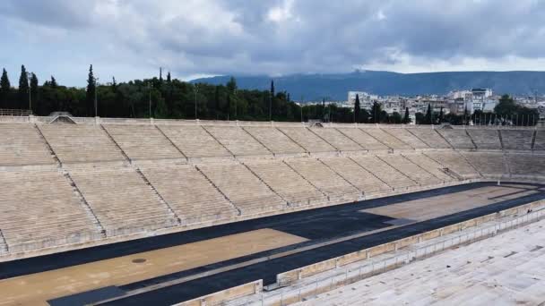 Das Erste Olympiastadion Athen Griechenland — Stockvideo
