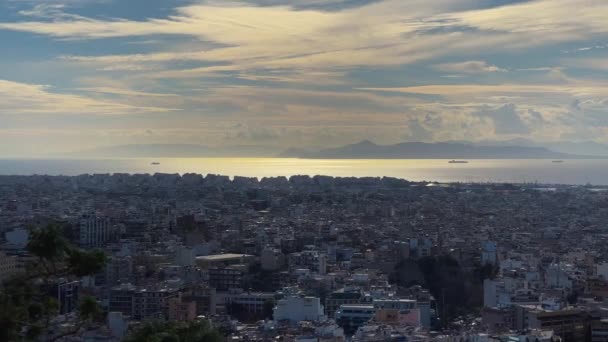 Horizon View Beautiful Massive Athens Greece — стокове відео