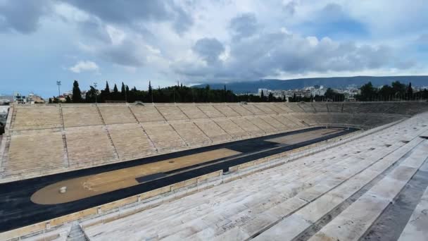 Das Ursprüngliche Olympiastadion Athen Griechenland — Stockvideo