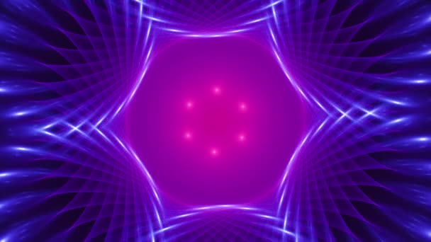 Kaleidoszkóp Kozmikus Konvergencia Zökkenőmentes Hurkolás Fraktál Elvont Háttér Trippy Zene — Stock videók