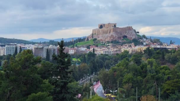 Mount Acropolis Athens Greece — Stockvideo