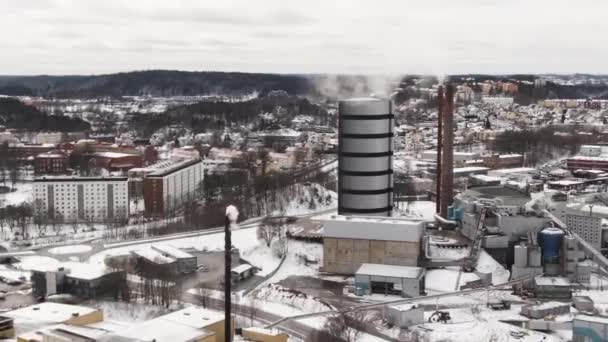 Boras Vastra Gotaland Švédsku Letecký Pohled Energetické Environmentální Centrum Nebo — Stock video