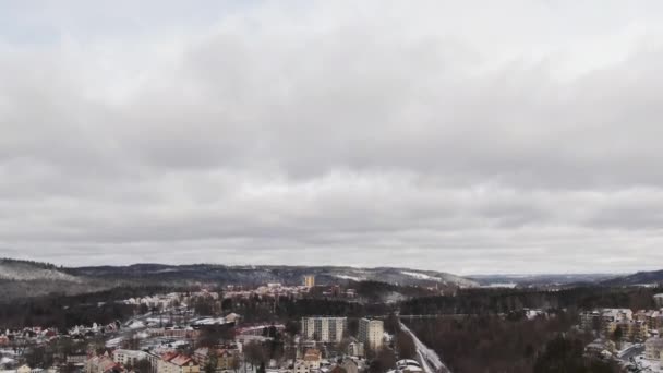 Aerial Panoramic View Boras City Sweden — Stockvideo