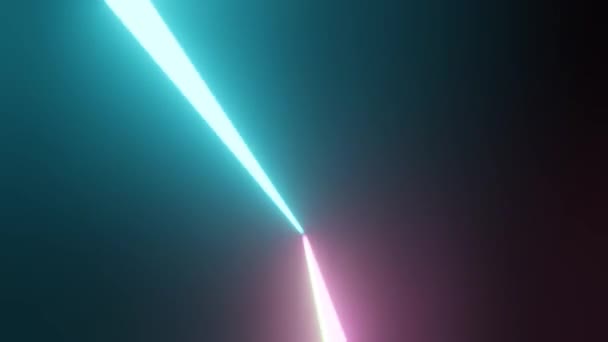 Colorful Laser Beams Dark Proceeding One Point Rendering Background Loop — Vídeo de stock