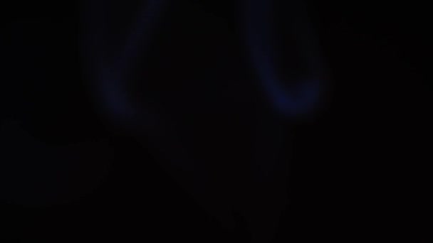 Abstrato Fumaça Cor Azul Com Fundo Preto Câmera Lenta Nuvem — Vídeo de Stock