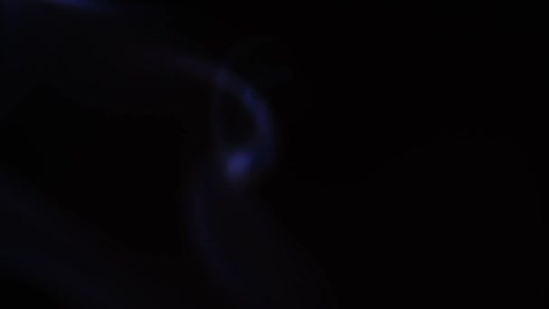Abstrato Fumaça Cor Azul Com Fundo Preto Câmera Lenta Nuvem — Vídeo de Stock