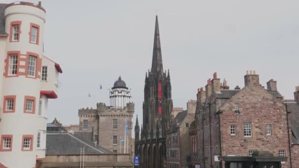 Spire Hub Formerly Victoria Hall Highland Tolbooth John Church Edinburgh — Stockvideo