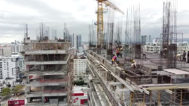 Vuelo Areo Ayık Nuevo Sitio Desarrollo Construcciones Construccin Urbana Vista — Stok video