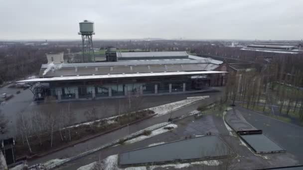 Former power plant in Bochum city, Germany. Industrial heritage of Ruhr region.  aerial view