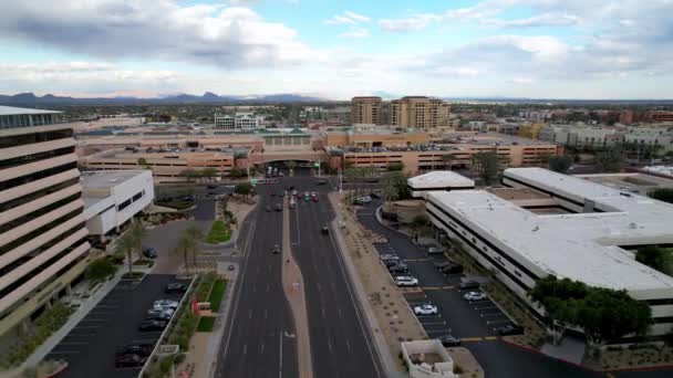 Aerial Scottsdale Fashion Square Area Scottsdale Arizona — Vídeo de stock