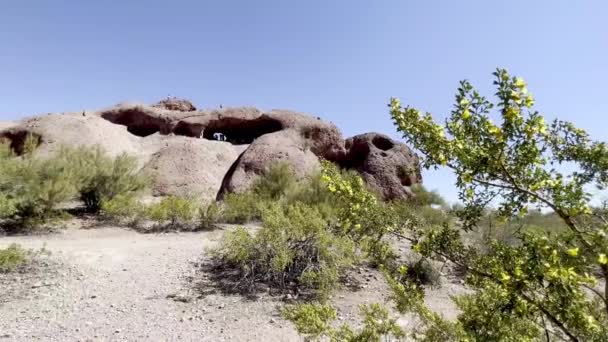 Діра Скелі Парку Папаго Поблизу Фенікс Аризона — стокове відео