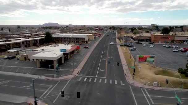 Légi Oldal Arizona Vállalkozások Előtérben — Stock videók