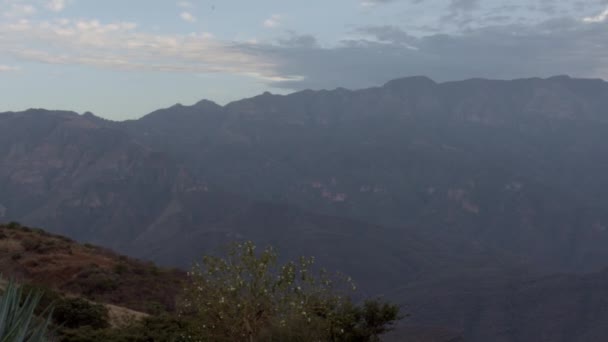 Nubes Moviéndose Sobre Campos Agave Entre Las Montañas Tequila Jalisco — Vídeos de Stock
