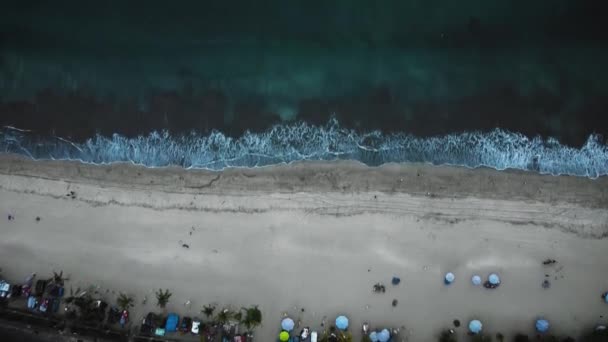 Indah Kuta Seminyak Dan Double Six Beach Rekaman Drone Bali — Stok Video