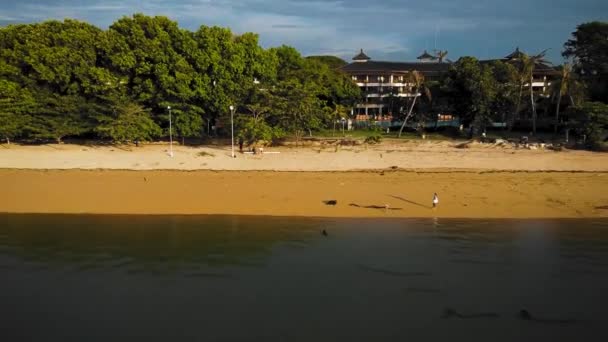 Όμορφη Παραλία Sanur Drone Πλάνα Στο Μπαλί Αυτό Βίντεο Τραβήχτηκε — Αρχείο Βίντεο