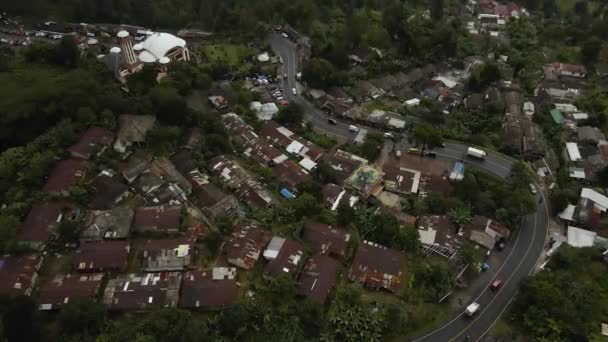 Toits Maisons Dans Zone Banlieue Jakarta Indonésie Tir Aérien Par — Video