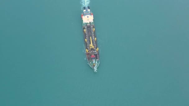 Cargo Ship Sail Atlantic Ocean Lagos Waters — стокове відео