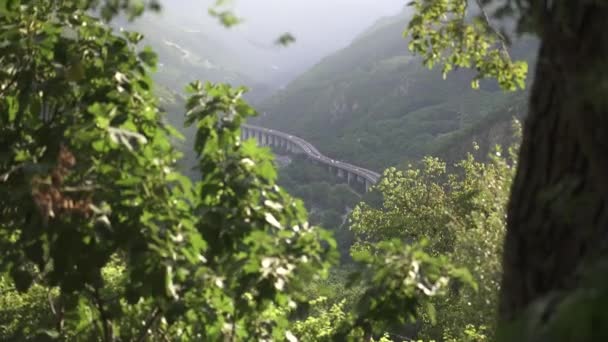 Brenner Pass Brenner Highway Bridge Eastern Alpine Range Passo Del — Stockvideo