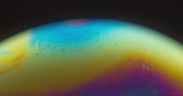 Planeta Desconocido Formas Vibrante Arte Brillante Hecho Burbuja Jabón Vista — Vídeos de Stock