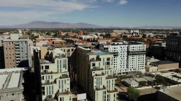 Moderne Studentenkamers Buurt Van Universiteit Van Arizona Tucson Drone Cirkelen — Stockvideo