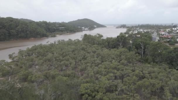 Tallebudgera Creek Waterway Burleigh Head National Park Distance Gold Coast — Αρχείο Βίντεο