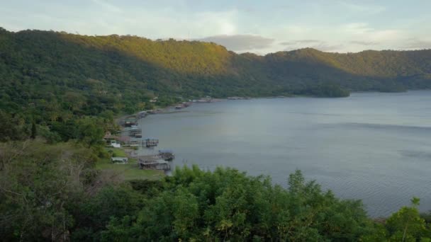 Coatepeque Озеро Второй Половине Дня Сальвадоре — стоковое видео