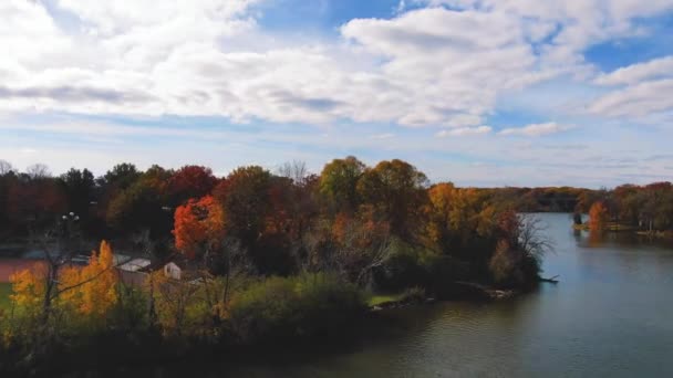 View Fox River Wisconsin — Vídeo de Stock